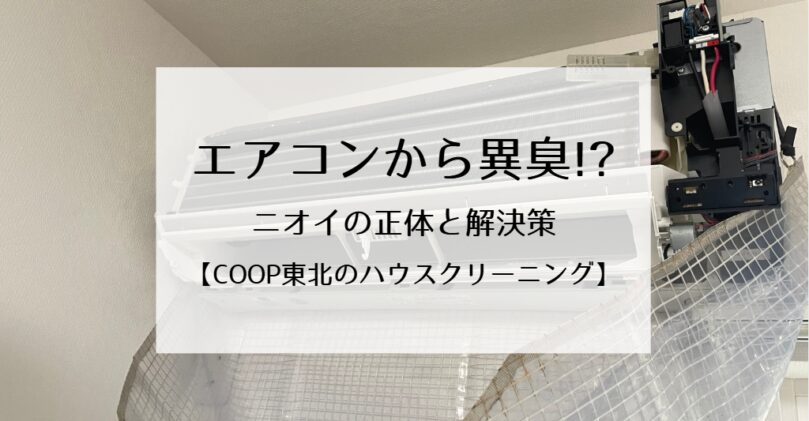 エアコンから異臭⁉ニオイの正体と解決策【COOP東北のハウスクリーニング】